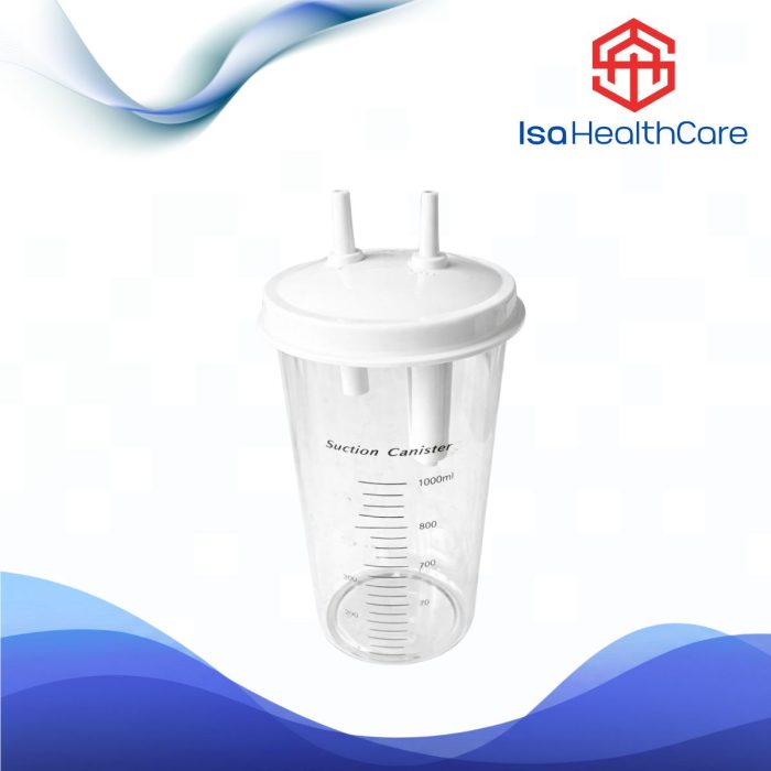 Yuwell Suction Bottle with Cap (1L) - Image 2